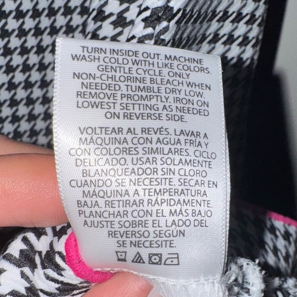 George Girls Size 8 Poodle Dress Set Black Houndstooth Pink Shirt Ruffle Hem NWT - Picture 12 of 14